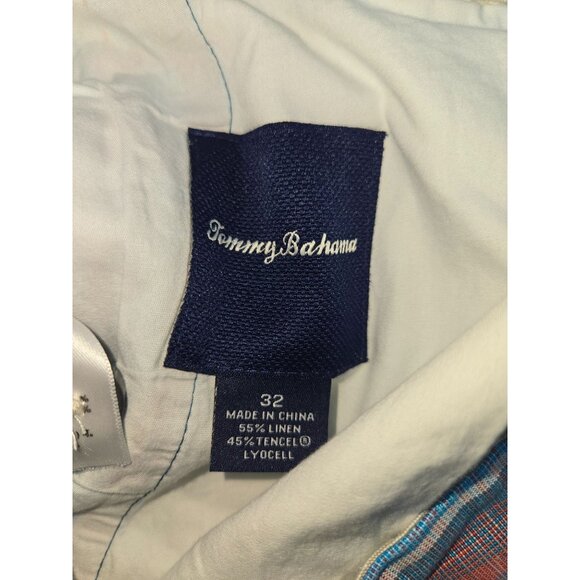 Tommy Bahama Mens Plaid Linen Blend Shorts 32 - Picture 4 of 8